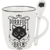 Alchemy England Mug Gothic de - Purrfect Brew - pour Indifférent - blanc/noir - Taille Standard