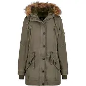 Brandit Parka d’hiver 'Emma' caramel / olive