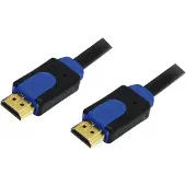 2Direct Câble High Speed HDMI 4K 30 Hz avec Ethernet plaqué or noir bleu 1 m