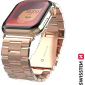 Swissten - Bracelet en métal pour Apple Watch 38-41 mm (or rose)