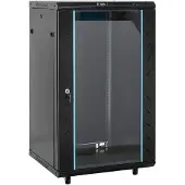 vidaXL 18U Armoire réseau 19" IP20 noir 60x60x100 cm