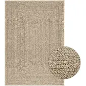 vidaXL Tapis ZIZUR Beige 120x170 cm Aspect jute Intérieur et extérieur