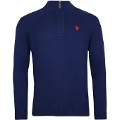 U.S. POLO ASSN. Pull-over bleu foncé / rouge