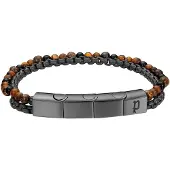 Police Bracelet 'Double Impact' marron