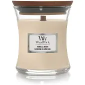 Woodwick Vanilla Bean bougie parfumée avec mèche en bois 85 g