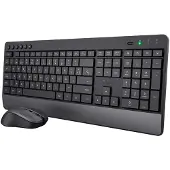 Trust Trezo Wireless Keyboard And Mouse Spanish Argenté