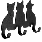 Tiger Rack de Crochets Tiger Cats Acier Inoxydable Noir