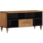 vidaXL Armoire TV 100x33x46 cm en bois massif de manguier