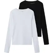 TWO SOON T-Shirt noir / blanc