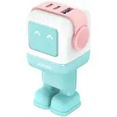 UGREEN Chargeur secteur RobotGaN 65 W Turquoise Blanc et Rose