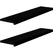 vidaXL Marches d'escalier 2 pcs marron foncé 110x25x2 cm chêne massif