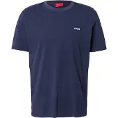 HUGO T-Shirt 'Dero' bleu marine / blanc