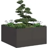 vidaXL Jardinière noir 80x80x40 cm acier laminé à froid