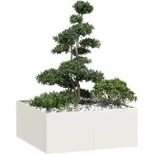 vidaXL Jardinière blanc 100x100x40 cm acier