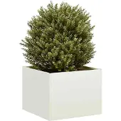 vidaXL Jardinière blanc 40x40x30 cm acier