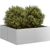 vidaXL Jardinière 80x80x30 cm acier galvanisé