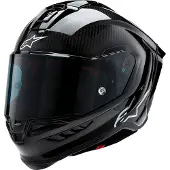 Alpinestars S-R10 Solid Casque Intégral Carbone/Blanc M unisex noir