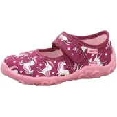 Superfit Pantoufle 'Bonny' rose / rouge cerise / blanc