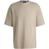 HUGO T-Shirt 'Nuwaffle' beige