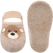 Ewers Chaussettes 'Teddy' beige foncé / beige chiné / blanc cassé