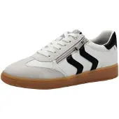 Marco Tozzi Baskets basses gris / noir / blanc