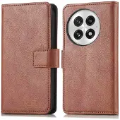 IMoshion Étui de télephone portefeuille de luxe pour OnePlus 13 - Marron