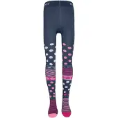 Ewers Collant 'Flipside Blumen' bleu marine / rose ancienne / rose clair