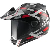 Arai Tour-X5 Match, casque d aventure ,Noir/Gris/Blanc/Rouge ,L