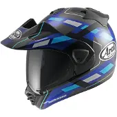 Arai Tour-X5 Match, casque d aventure ,Noir/Gris/Bleu/Bleu Clair ,L