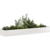 vidaXL Jardinière 360x80x40 cm acier inoxydable