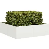 vidaXL Jardinière blanc 100x100x30 cm acier