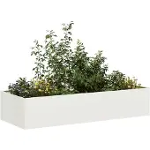 vidaXL Jardinière blanc 200x80x40 cm acier