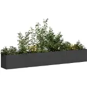 vidaXL Jardinière noir 280x40x40 cm acier laminé à froid
