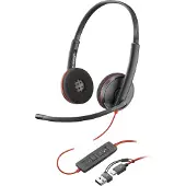 Poly Casque Blackwire C3220 USB-A noir (unité d'emballage), filaire, bureau/centre d'appels, 87 g, écouteurs, noir