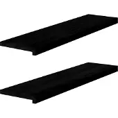 vidaXL Marches d'escalier 2 pcs marron foncé 100x25x2 cm chêne massif