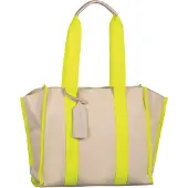 Tom Tailor DENIM Cabas 'Alani' nude / jaune fluo