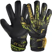 Reusch Gants de sport 'Attrakt Infinity' jaune fluo / or / noir