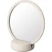 Blomus Miroir de courtoisie SONO, miroir de maquillage, miroir de salle de bains, céramique, silicone, Moonbeam, 69162