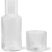 Ferm Living Ripple Set de Carafe Small Clear