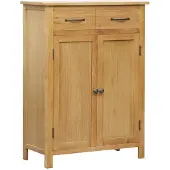 vidaXL Armoire à chaussures 76x37x105 cm Bois de chêne solide
