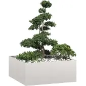 vidaXL Jardinière 100x100x40 cm acier inoxydable