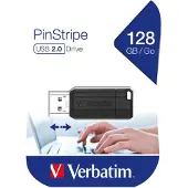 Verbatim Pinstripe Usb 2.0 128gb Pendrive Noir