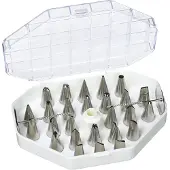 De Buyer coffrets 26 douilles fines pour décor + adaptateur - inox