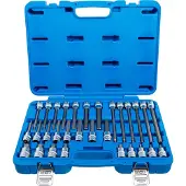 Bgs Coffret 30 douille embout 6 pans creux longueur assortie 5 - 19 mm carré 12.5mm 1/2"