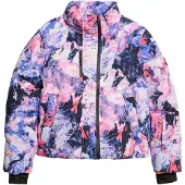 Superdry pour femme. WS110169A Veste de ski matelassée à coupe carrée lilas (S), Sport, Violet, Neige, Durable, Nylon recyclé