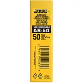Olfa 50 feuilles de segment AB dans une boîte en plastique (Lame de rechange)