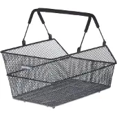 Basil 11227 Cento Panier arrière Multi-System 46x31x21cm, mailles serrées, amovible, noir