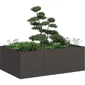 vidaXL Jardinière noir 120x80x40 cm acier