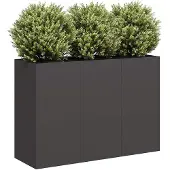 Super Merchant Jardinière noir 120x40x80 cm acier laminé à froid