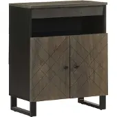 vidaXL Buffet noir 60x33x75 cm bois massif de manguier